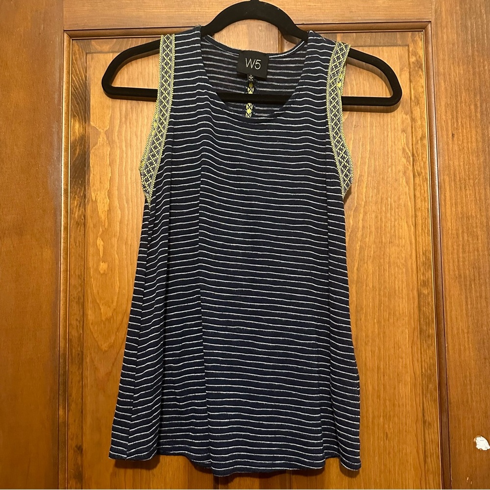 W5 Striped Pattern Tank Top